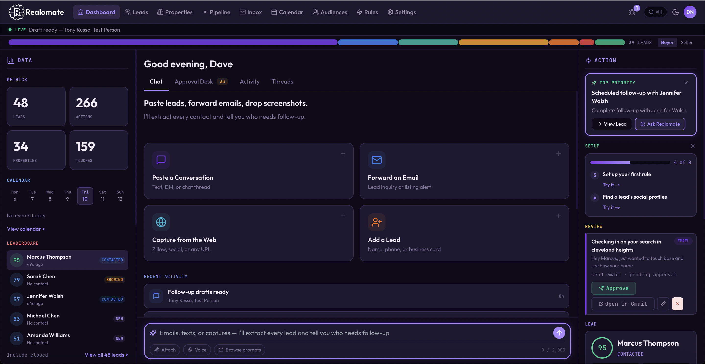 Realomate dashboard preview